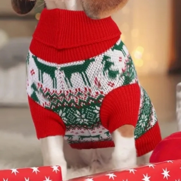 Pedgot 2 Pack Christmas Dog FairIsle Sweater Set Size Medium - Picture 9 of 10